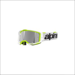 VISION 8 Wordmark Goggle WHT/FLU-YEL mir