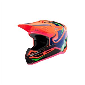 SM3 YTH Deegan Helmet FLU-ORG PURP PINK