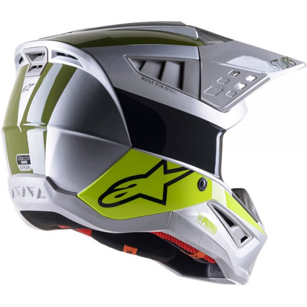 Alps SM5 Bond Helmet sil/blk/yel/gre M