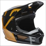 Fox Yth V1 Skew Helmet Blk/Gold L